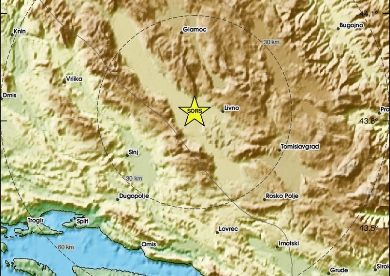 Okolicu Livna zatresao potres, osjetio se i u dobrom dijelu Hrvatske