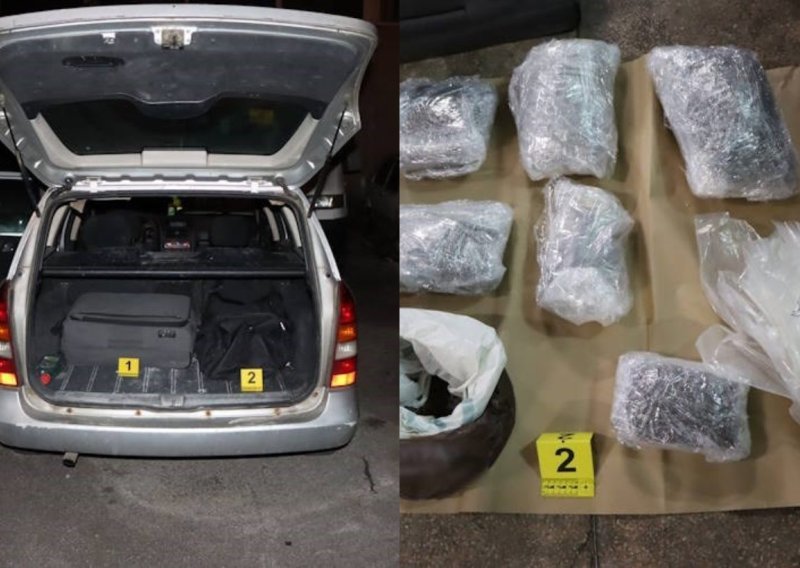 Muškarac (55) u autu skrivao poveću količinu marihuane i amfetamina