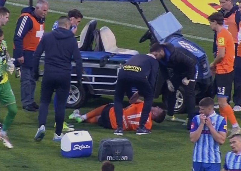 Užasne scene na Maksimiru! Pogledajte groznu ozljedu igrača Varaždina, završio je u hitnoj pomoći