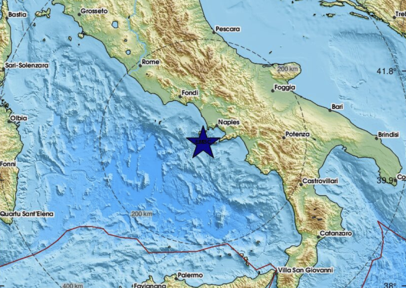 Duboki potres magnitude 6,1 pogodio zapad talijanske obale: Bio je na dubini većoj od 300 m