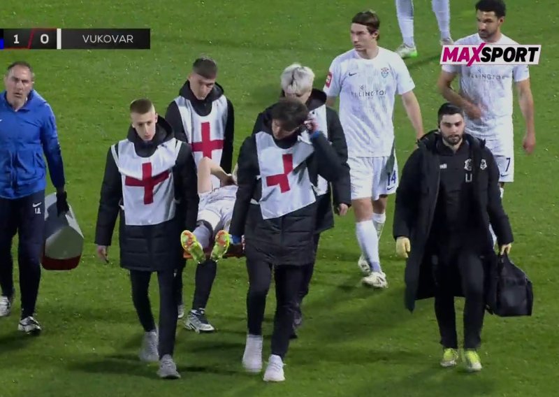 Pogledajte strašnu ozljedu igrača Vukovara: Iznesen je na nosilima