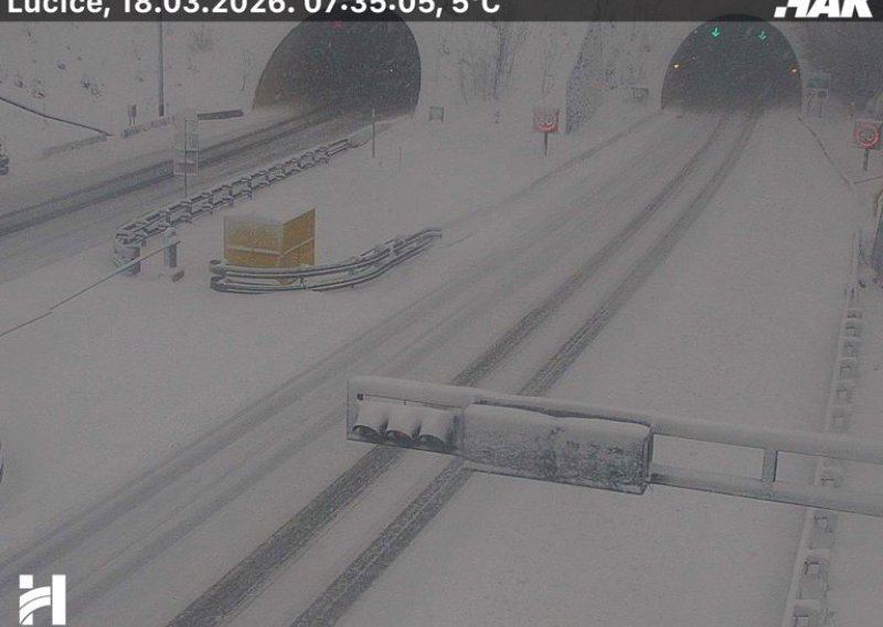 Zimski uvjeti u Gorskom kotaru i Lici: Nekim kategorijama vozila zabranjen promet