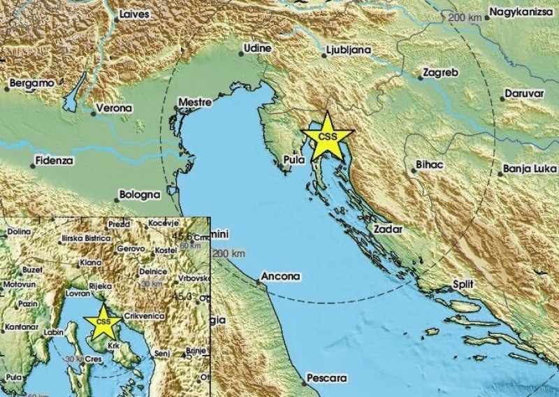 Potres uzdrmao Krk, građani su uznemireni: 'Zdrmalo dobro'