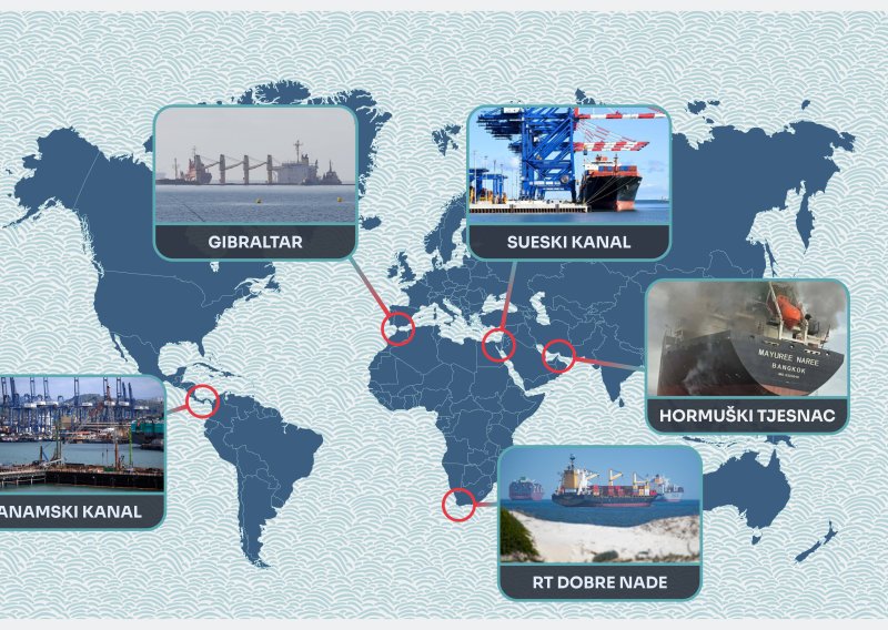 Ako stanu morski putevi, staje svijet: Ovo je 10 ključnih tjesnaca i kanala