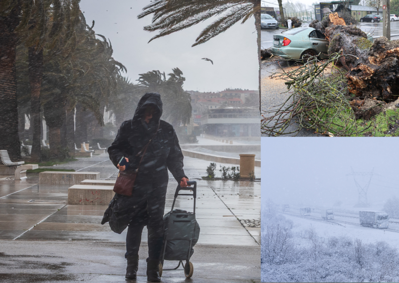 Hrvatska presječena na pola: Zbog zimskih uvjeta zatvoreni svi pravci, 100 intervencija u Zagrebu