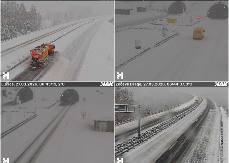 Autoceste zatrpane snijegom, puše orkanski vjetar: HAK objavio detalje