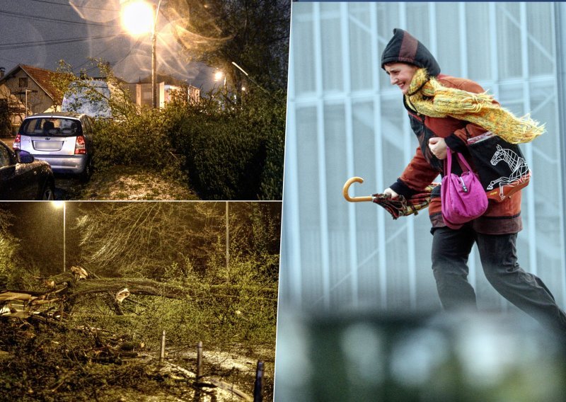 Otkazana nastava u Zagrebu i Zagrebačkoj županiji, visi semafor na Branimirovoj; Crijep pada na vozila