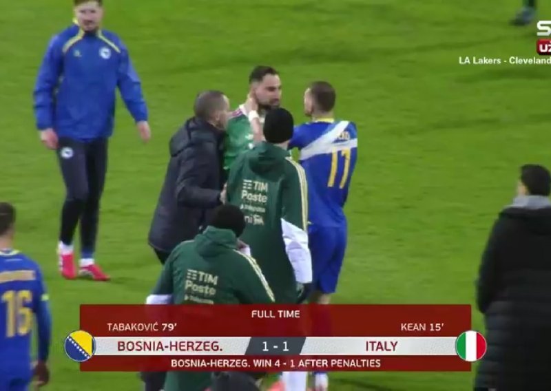 Pogledajte skandalozno divljanje Donnarumme nakon katastrofe Italije: Ozlijeđeni Džeko ga smirivao