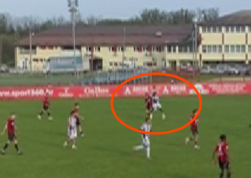 Pogledajte brutalni lakat igrača Opatije: Zaradio je crveni karton