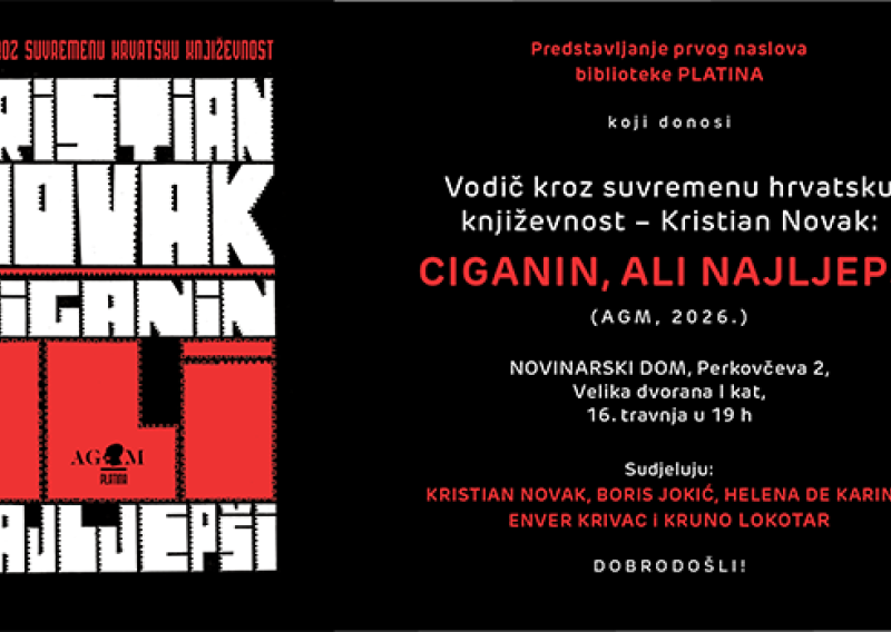 Stiže prvi naslov biblioteke Platina: Vodič kroz suvremenu hrvatsku književnost: Kristian Novak - Ciganin, ali najljepši