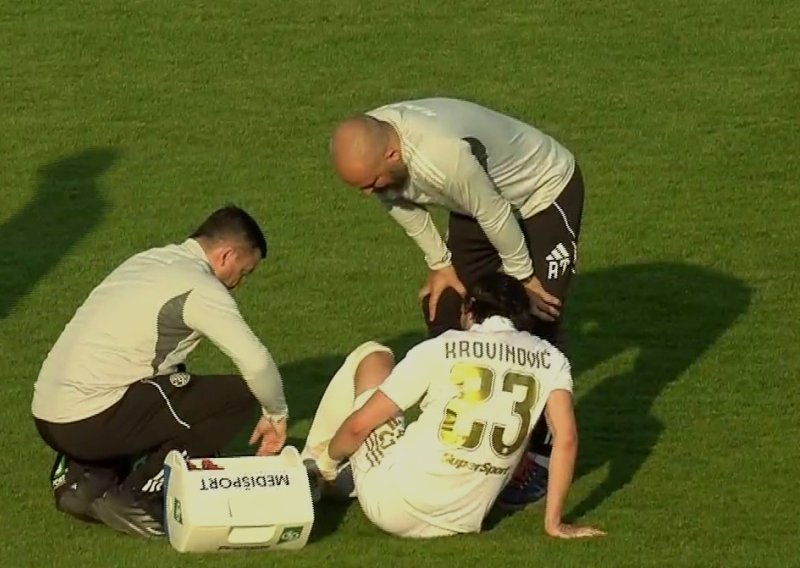 Pogledajte trenutak kada je Krovinović ostao ležati: Morao je napustiti igru