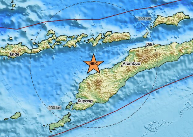 Potres magnitude 6 pogodio Timor: Epicentar na dubini od 31 kilometar
