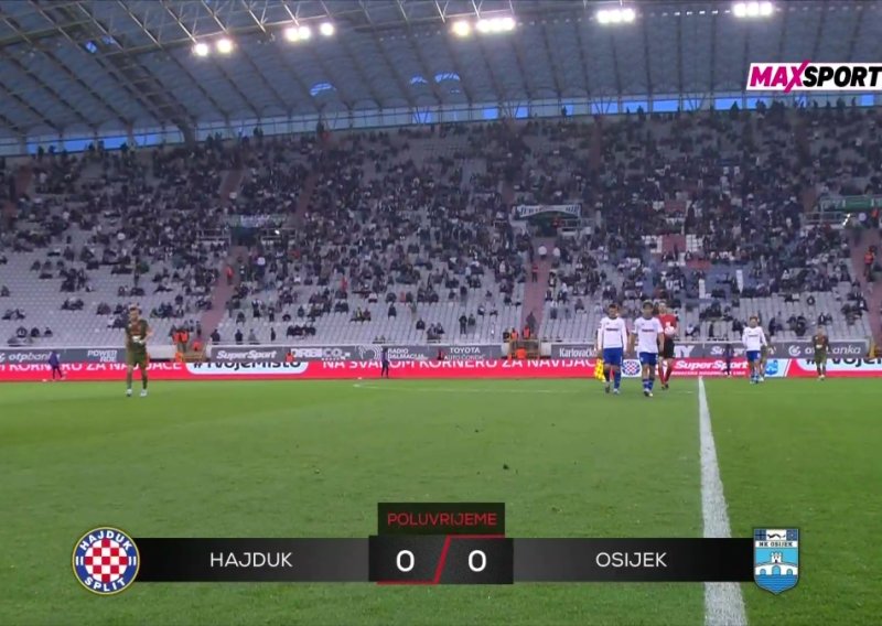 Ovo se rijetko viđa: Poslušajte kako je Poljud ispratio igrače Hajduka na poluvrijeme