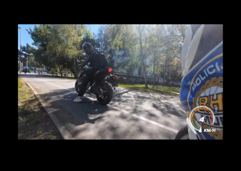 VIDEO Divljao Selskom pa bježao policiji: Vozio motor bez dozvole i prošao kroz crveno