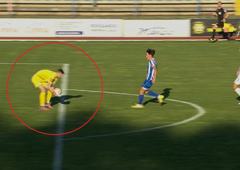 Pogledajte nevjerojatan previd sudaca zbog kojeg je golman Dugopolja dobio crveni karton