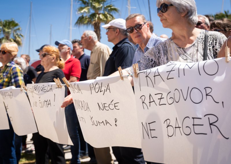Splićani na Marjanu prosvjedovali protiv GUP-a: Traže zaštitu svojih vlasničkih prava