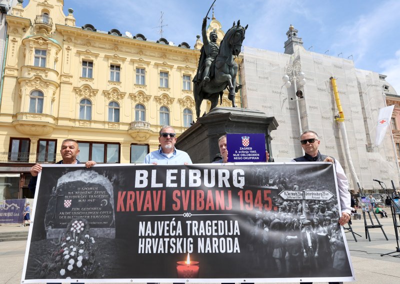 Desničari protiv proslave Dana oslobođenja Zagreba s transparentom koji je imao tipfeler