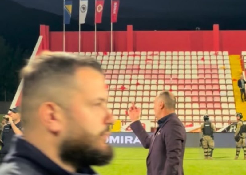 Pogledajte šokantne scene u Mostaru: Štimac navijačima Veleža pokazao srednji prst, uslijedio je kaos