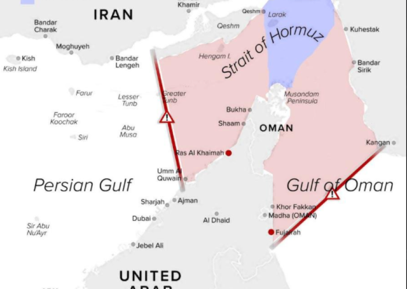 Iran objavio kartu: Značajno proširujemo područje kontrole u Hormuškom tjesnacu