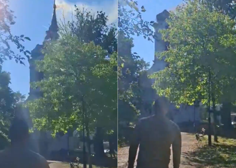 VIDEO Gori crkva u Srbiji: Toranj se srušio, vatrogasci se satima bore s vatrom