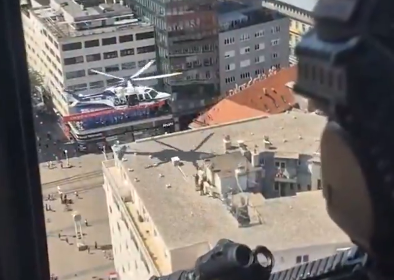 VIDEO Spektakularni prizori iz centra Zagreba: Specijalci vježbali desant na zgradu