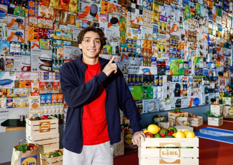 'Skok godine': Armand Duplantis preskočio zid od 5,50 metara Lidlovih proizvoda