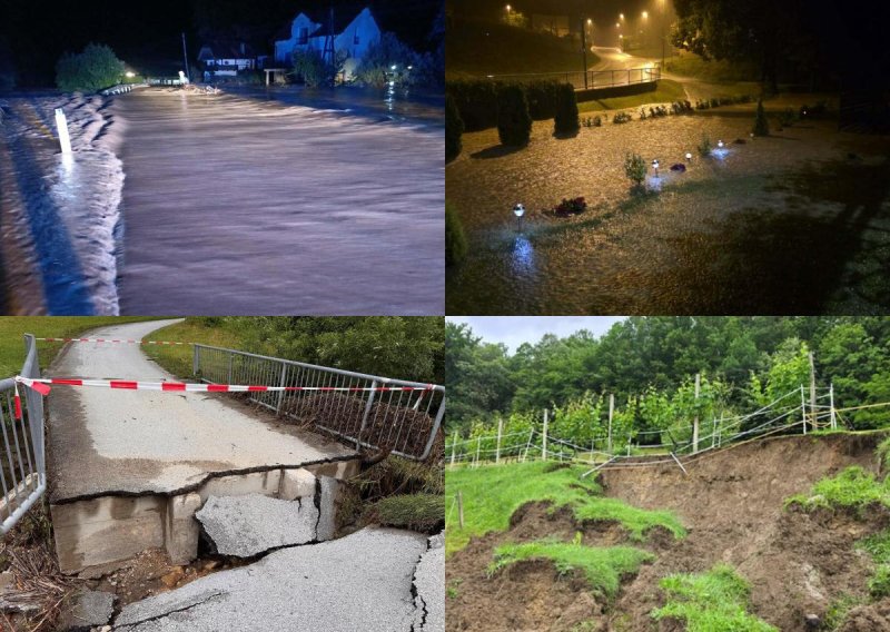 Apokalipsa na hrvatskoj granici: Na selo se sručila biblijska oluja, klizišta odnijela vinograde i mostove