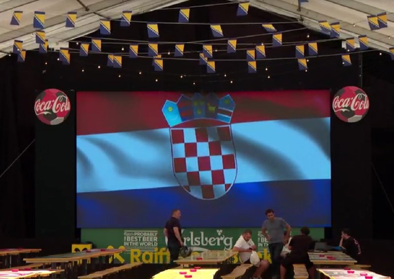 Hrvatska zastava u centru Sarajeva: 'Sretno, komšije! Naši smo...'