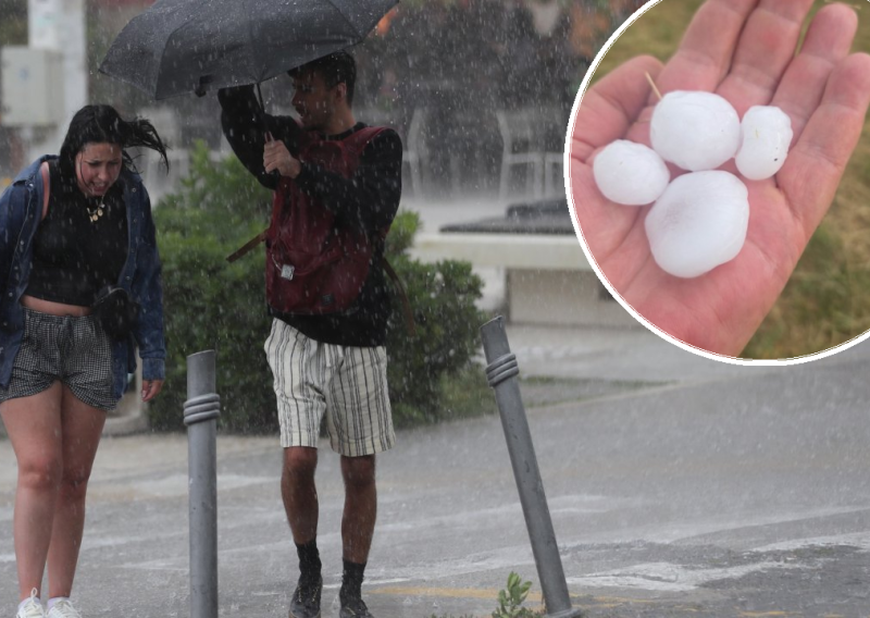 Nevrijeme stiglo u Dalmaciju: Olujni udari vjetra i tuča, temperatura se srušila za 18 stupnjeva