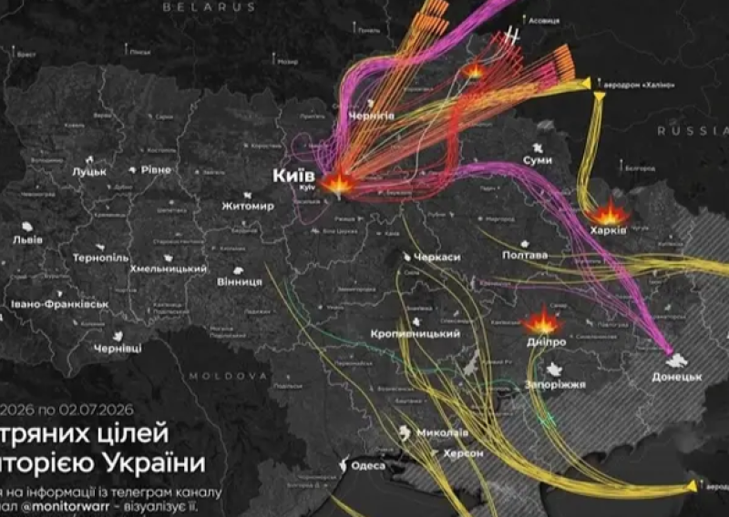 Ovako je izgledao današnji veliki ruski napad na Ukrajinu