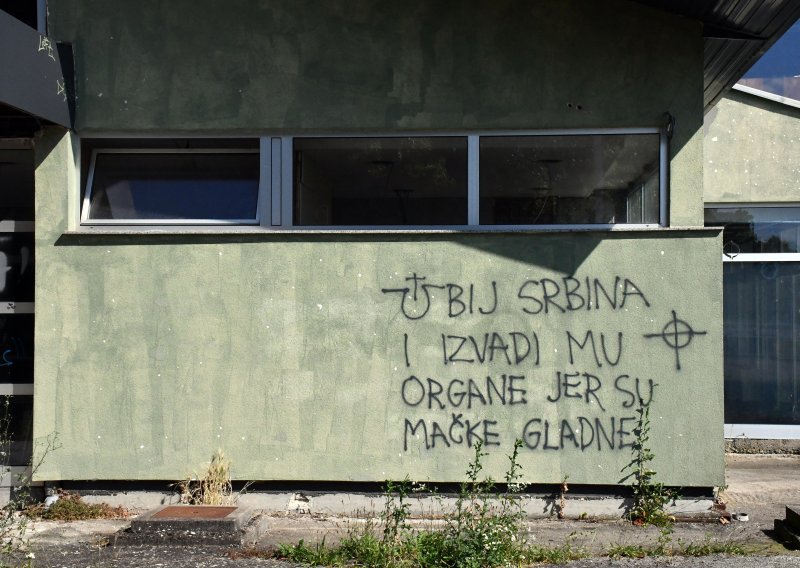 'Mačke su gladne' U Slavonskom Brodu osvanuo grafit koji poziva na ubojstvo Srba