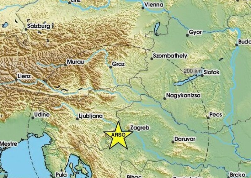 Potres nedaleko od Zagreba: Zabilježile su ga slovenske službe