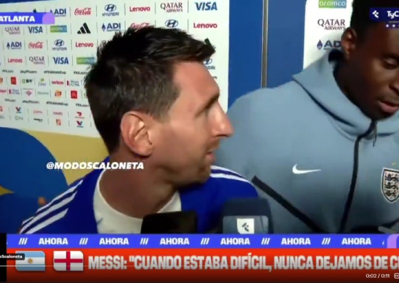 Dok je na terenu trajao kaos, zvijezda Engleske prekinula je Messija i gospodskim potezom oduševila cijelu Argentinu