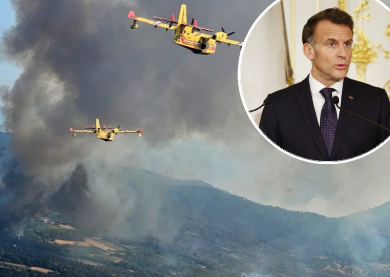VIDEO Hrvatski piloti bore se s buktinjom, Macron se javio na X-u: 'Hvala, Hrvatska'