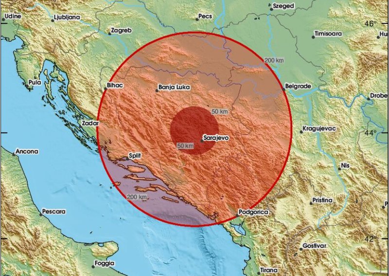 Potres uzdrmao BiH: 'Udarilo je kratko, ali jako'