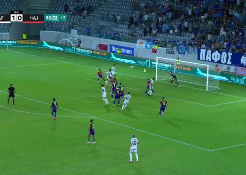 Šok za Hajduk u 91. minuti! Pogledajte gol za produžetke na Cipru