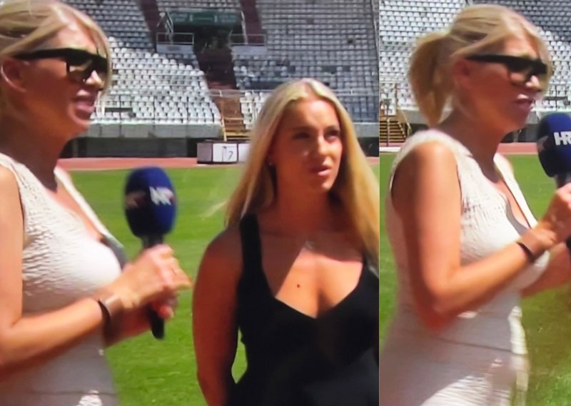Urnebesna scena na Poljudu: Mirta Šurjak i Ana Maria Marković pobjegle iz kadra zbog 'napada' na travnjaku