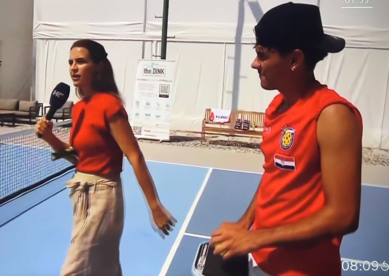 Hit prizor na malim ekranima: Doris Pinčić Guberović se javila uživo pa u suknji i štiklama zaigrala pickleball