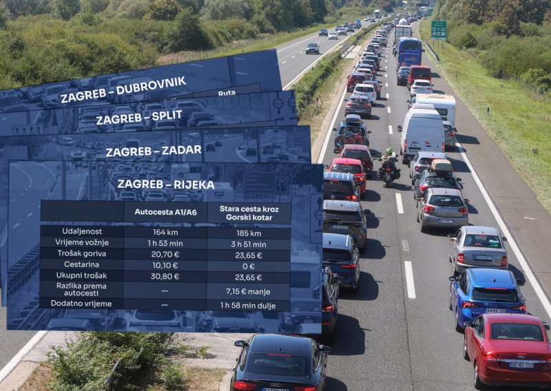 Autocesta ili stara cesta prema moru? Usporedili smo troškove i trajanje putovanja