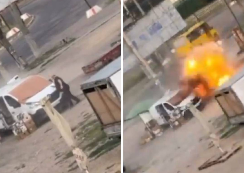 Uznemirujuća snimka iz Ukrajine: Ruski dron kruži oko prodavača povrća, a onda...