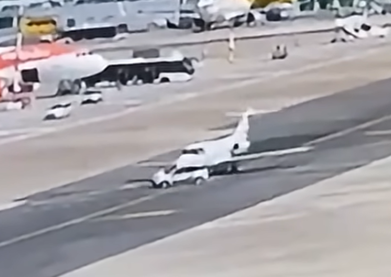 VIDEO Nevjerojatna nesreća: Fiat Panda se na pisti zabila u avion