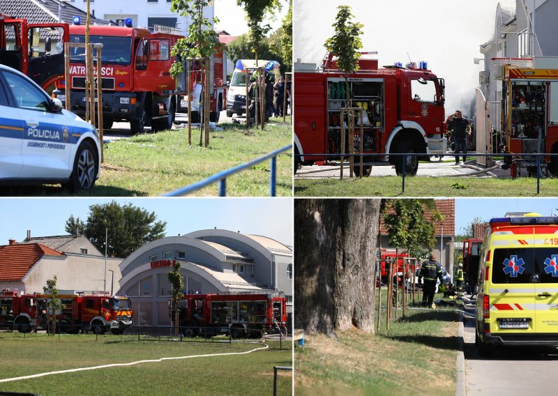 FOTO Eksplozija izazvala požar u Varaždinu, nad gradom gusti crni dim: 'Čuju se detonacije'