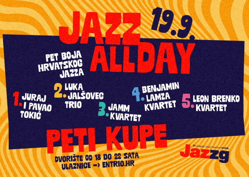 'Jazz all day' u Petom kupeu 19. rujna!