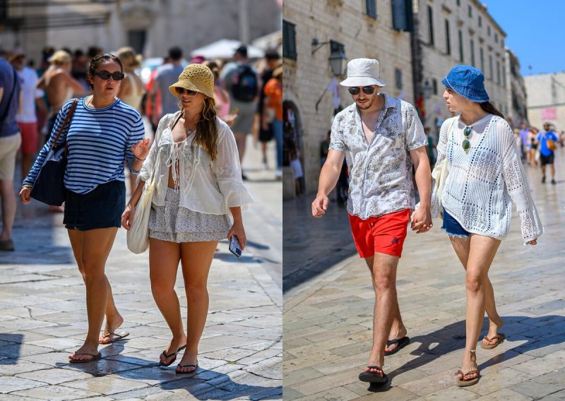 Turisti pokazali pravu modnu raznolikost u Dubrovniku: Stradun je danas bio prepun zanimljivih kombinacija
