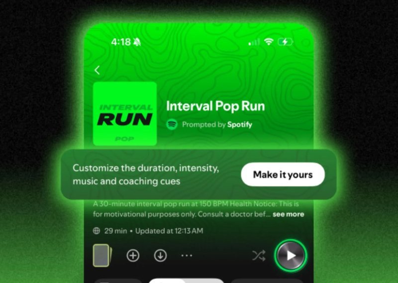 Spotify uvodi novi način izrade listi pjesama za - treninge?