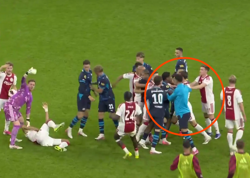 Perišić s klupe utrčao na teren nakon brutalnog starta. Pogledajte kaos u derbiju