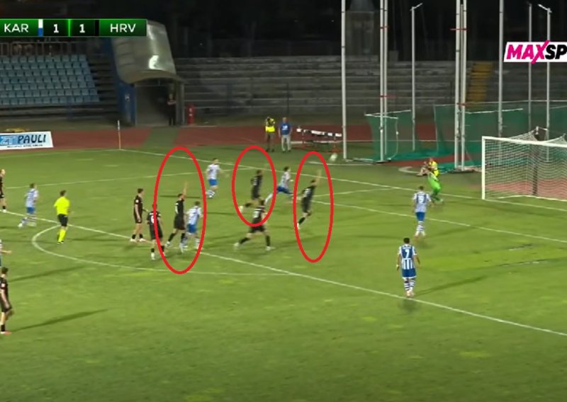 Pogledajte spornu situaciju iz koje je Karlovac zabio gol, a igrače Hrvaca bacila u očaj