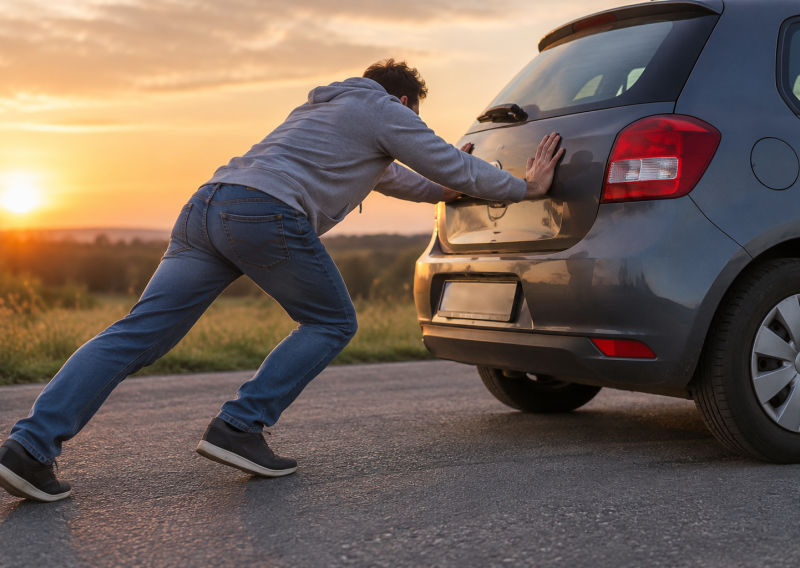 Ostali ste s praznim akumulatorom bez kablova? Ovaj stari trik može upaliti auto, ali postoji važna kvaka