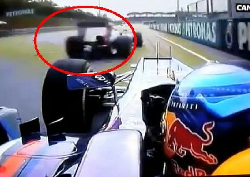 Procurila snimka divljeg naleta Webbera na Vettela nakon utrke!