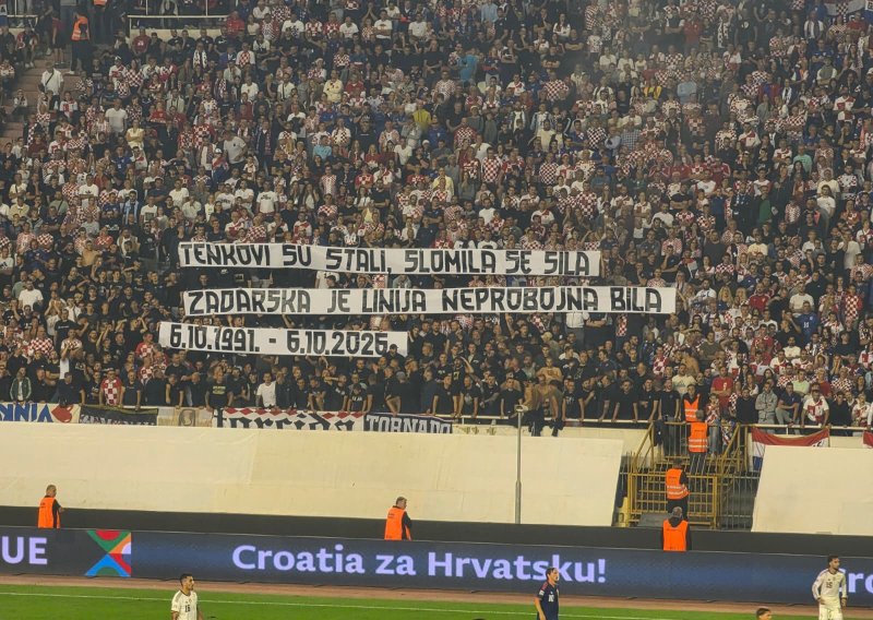 Hrvatski navijači posvetili poruku obrani Zadra: 'Zadarska je linija neprobojna bila'